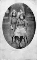 Daisy and Nell Richardson in the schoolyard