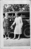 two women by a car in 1928