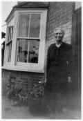 Grandma Papworth by the garage in 1926